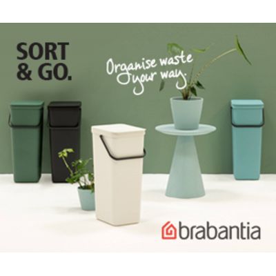 Brabantia Sort & Go pojemnik na odpady 40 l do segregacji zielony 251023