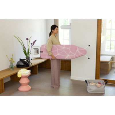 Brabantia deska do prasowania z solidną podstawą na żelazko parowe Lilac Waves 246067