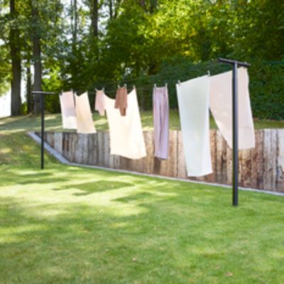 Brabantia HangOut sznury do suszenia prania z drążkami 50 m czarny 262425