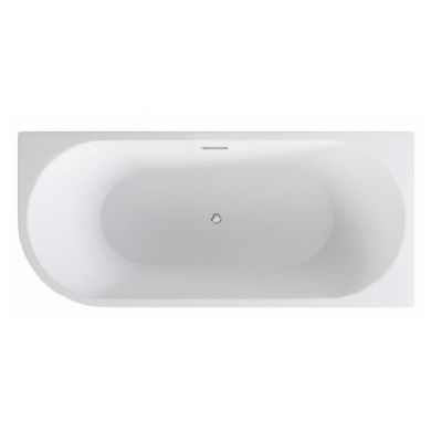 Besco Zoya Glam wanna wolnostojąca 150x75 cm przyścienna prawa biały połysk/złoty #WA-150-ZPZP