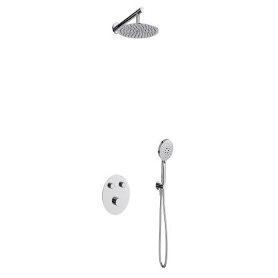 Corsan Lugo zestaw prysznicowy podtynkowy z deszczownicą chrom Z04MCH