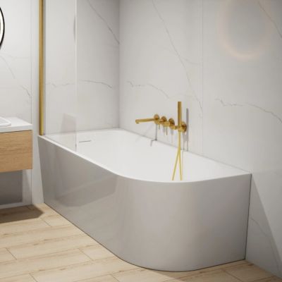 Corsan Invelia wanna narożna 170x80 cm prawa biała V220XLPWH