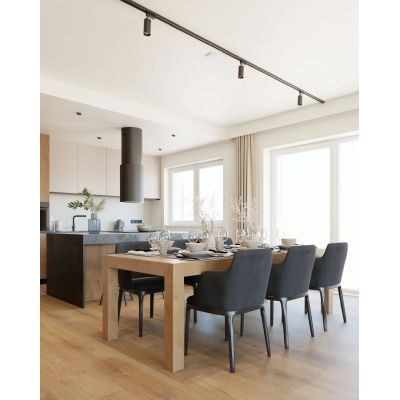 Ciarko Design Monogram W okap kuchenny 38 cm wyspowy czarny CDW3802C