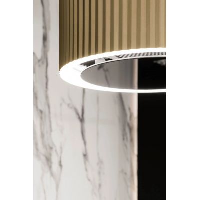 Ciarko Design Monogram W okap kuchenny 38 cm wyspowy złoty CDW3802Z