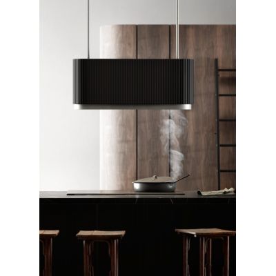 Ciarko Design Mono W okap kuchenny 90 cm wyspowy czarny CDW9001B