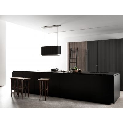 Ciarko Design Mono W okap kuchenny 90 cm wyspowy czarny CDW9001B