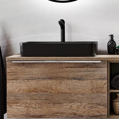 Comad Santa Fe Oak szafka 180 cm podumywalkowa wisząca z umywalkami dąb SET-SFO B 180CM UN. 6275 BLACK 81-01