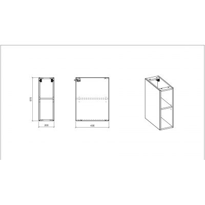 Comad Capri Oak regał Capri810A