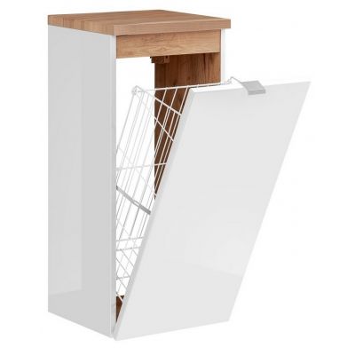 Comad Capri White szafka 35x35x80 cm boczna wisząca biała-dąb CAPRI-WHITE-811B-FSC