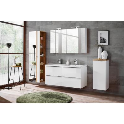 Comad Capri White szafka 35x35x80 cm boczna wisząca biała-dąb CAPRI-WHITE-811B-FSC