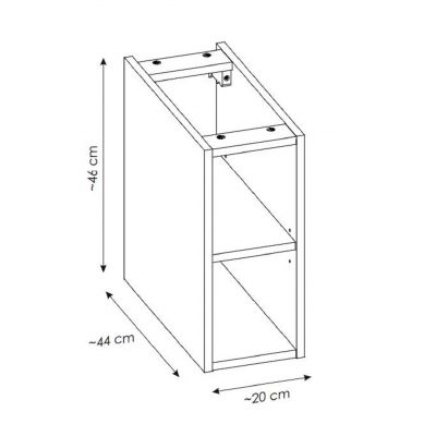 Comad Coast Evoke szafka 20x44,5x46 cm dąb ICONIC OAK COAST EVOKE 81-01-A