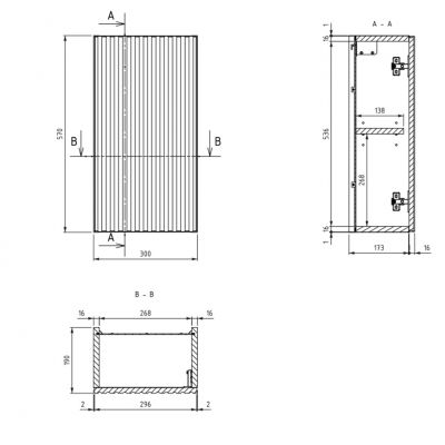 Comad Line Reed Green szafka 30x18,9x57 cm zielona LINE REED GREEN D 83-30-1D
