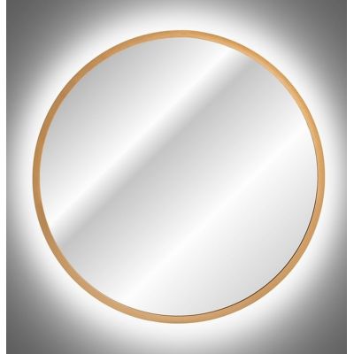 Comad Hestia lustro 60 cm okrągłe rama złoty mat LUSTROHESTIA60