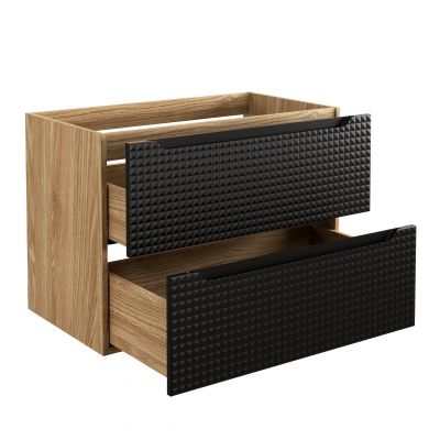 Comad Luxor Black szafka 80x46x57 cm czarna-dąb LUXOR BLACK 82-80-2S