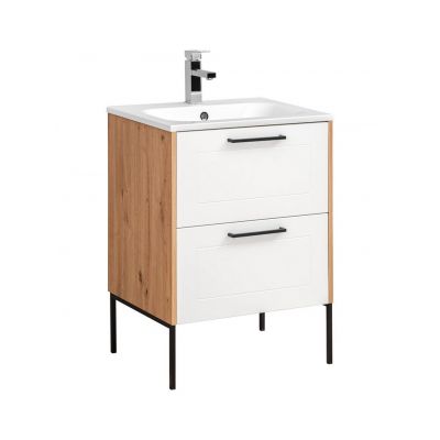 Comad Madera White szafka 60 cm podumywalkowa wisząca Dąb Artisan/biały polarny MADERAWHITE820FSC