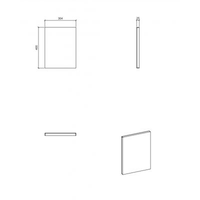 Comad Nova Black blat 40x30,4 cm czarny NOVA BLACK B 89-30