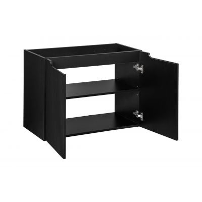 Comad Nova Black szafka 80 cm podumywalkowa wisząca z blatem czarna SET-NOB B BLACK 80CM D