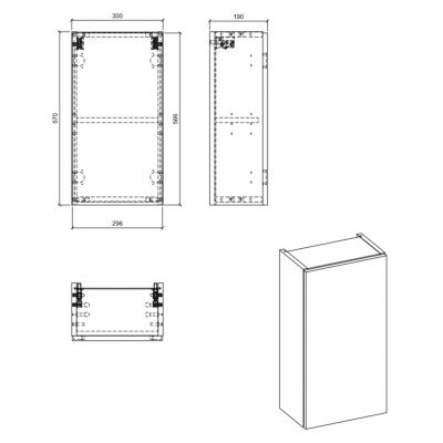 Comad Nova Oak szafka 30x18,9x57 cm dąb NOVA OAK A 83-30-1D(W83-01A)