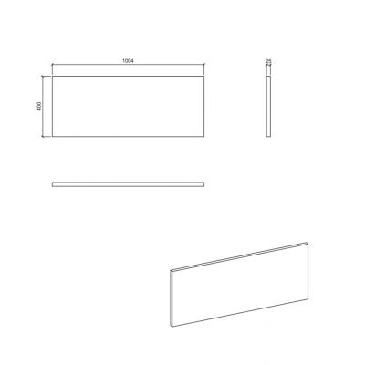 Zestaw Comad Nova White/Oak szafki 80 cm i 20 cm z blatem meblowym 100 cm biały/dąb i umywalka Beyond 48x32,5 cm biała z szafką boczną wysoką i regałem SET-NOW B OAK 100CM UN BEYOND WH HC LR