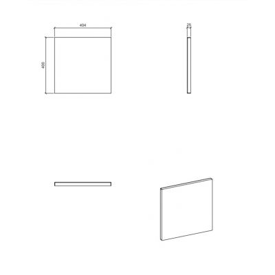 Comad Nova Oak blat 40,4x40 cm dąb NOVA OAK A 89-40