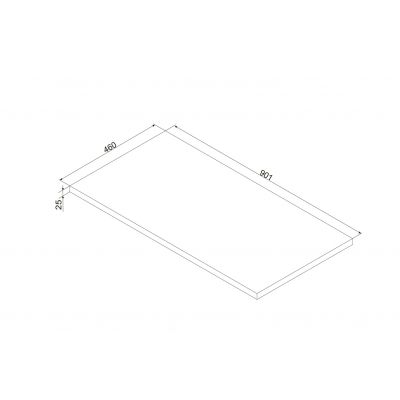 Comad Ocean blat 90x46 cm dąb OCEAN 89-90