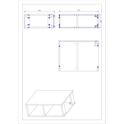 Comad Xilo regał 46x57 cm XILO BLACK 81-01-A
