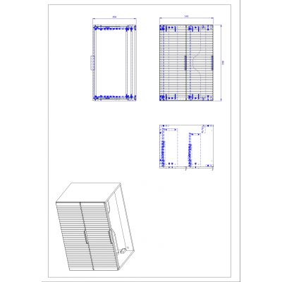 Comad Xilo szafka 80x46x57 cm podumywalkowa wisząca czarna-dąb XILO BLACK WOTAN 82-80-D-2S