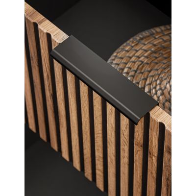 Comad Xilo szafka 80x46x57 cm podumywalkowa wisząca czarna-dąb XILO BLACK WOTAN 82-80-D-2S