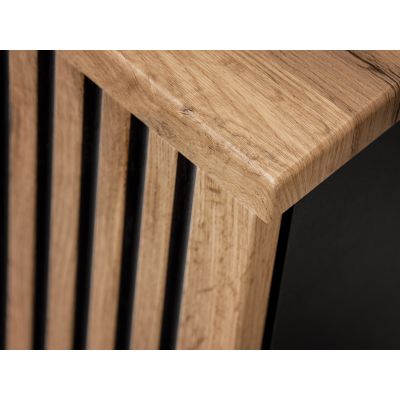 Comad Xilo szafka 80x46x57 cm podumywalkowa wisząca czarna-dąb XILO BLACK WOTAN 82-80-D-2S