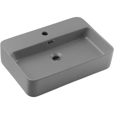 Comad Trust 2 umywalka 55x38 cm prostokątna nablatowa jasnoszara TRUST 2 MATT LIGHT GREY ( E-6282 )