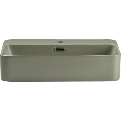 Zestaw Comad Nordic Cremona szafka 80 cm z blatem wisząca dąb i umywalka Trust 2 nablatowa 55x38 cm zielona SET-NC B CREMONA 80CM UN TRUST OG