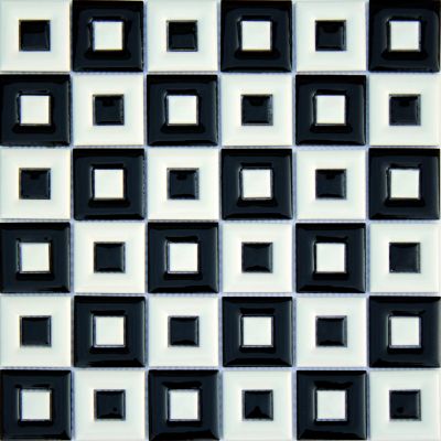Ceramstic Flash Black&White mozaika ścienna 30x30 cm STR czarny/biały poler
