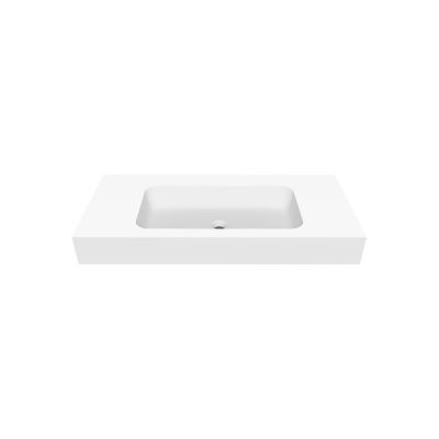 Cristalstone Linea Simpla umywalka 100x45 cm wpuszczana prostokątna biały U1000-MCOT/BO