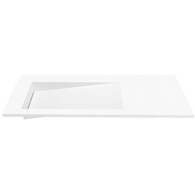 Cristalstone Linea Ideal umywalka 110x45 cm wpuszczana prostokątna biały U1100-MBLOLB/CR/BO
