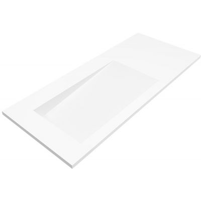 Cristalstone Linea Ideal umywalka 110x45 cm wpuszczana prostokątna biały U1100-MBLOLB/CR/BO