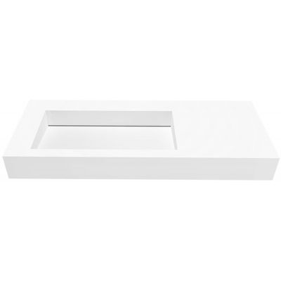 Cristalstone Linea Ideal umywalka 110x45 cm ścienna prostokątna biały U1100-MBLOLC/BO
