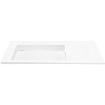 Cristalstone Linea Ideal umywalka 110x45 cm wpuszczana prostokątna biały U1100-MBLOLC/CR/BO