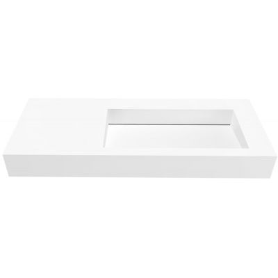 Cristalstone Linea Ideal umywalka 110x45 cm ścienna prostokątna biały U1100-MBPOLC/BO