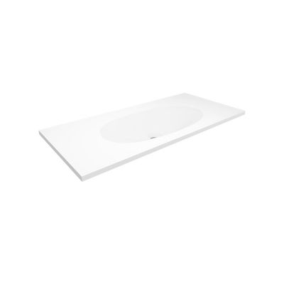 Cristalstone Armonico umywalka 110x45 cm wpuszczana prostokątna biały U1100-MCOTG/BO