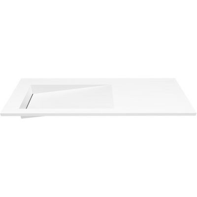 Cristalstone Linea Ideal umywalka 120x45 cm wpuszczana prostokątna biały U1200-MBLOLB/CR/BO