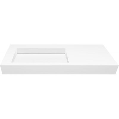 Cristalstone Linea Ideal umywalka 120x45 cm ścienna prostokątna biały U1200-MBLOLC/BO