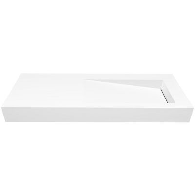 Cristalstone Linea Ideal umywalka 120x45 cm ścienna prostokątna biały U1200-MBPOLB/BO