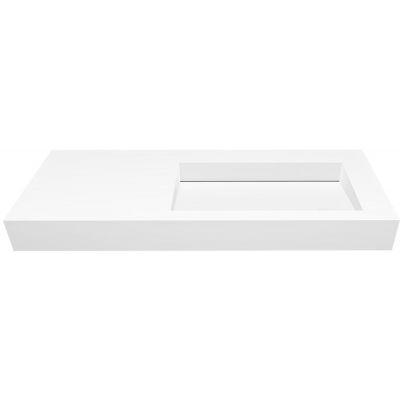 Cristalstone Linea Ideal umywalka 120x45 cm ścienna prostokątna biały U1200-MBPOLC/BO