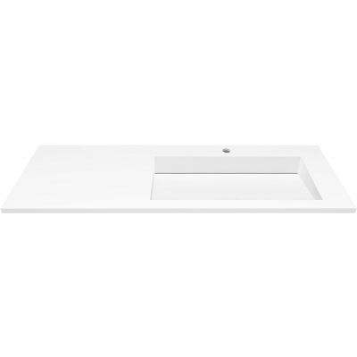 Cristalstone Linea Ideal umywalka 120x45 cm wpuszczana prostokątna biały U1200-MBPOLC/CR