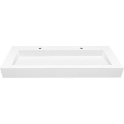 Cristalstone Linea Ideal umywalka 120x45 cm ścienna prostokątna biały U1200-MOLC