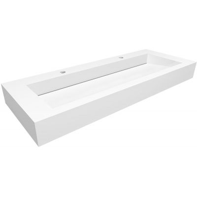Cristalstone Linea Ideal umywalka 120x45 cm ścienna prostokątna biały U1200-MOLC