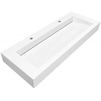 Cristalstone Linea Ideal umywalka 120x45 cm ścienna prostokątna biały U1200-MOLC