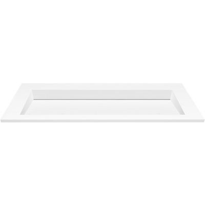 Cristalstone Linea Ideal umywalka 120x45 cm wpuszczana prostokątna biały U1200-MOLC/CR/BO