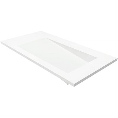 Cristalstone Linea Ideal umywalka 130x45 cm wpuszczana prostokątna biały U1300-MBPOLB/CR/BO