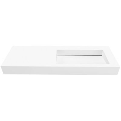 Cristalstone Linea Ideal umywalka 130x45 cm ścienna prostokątna biały U1300-MBPOLC/BO